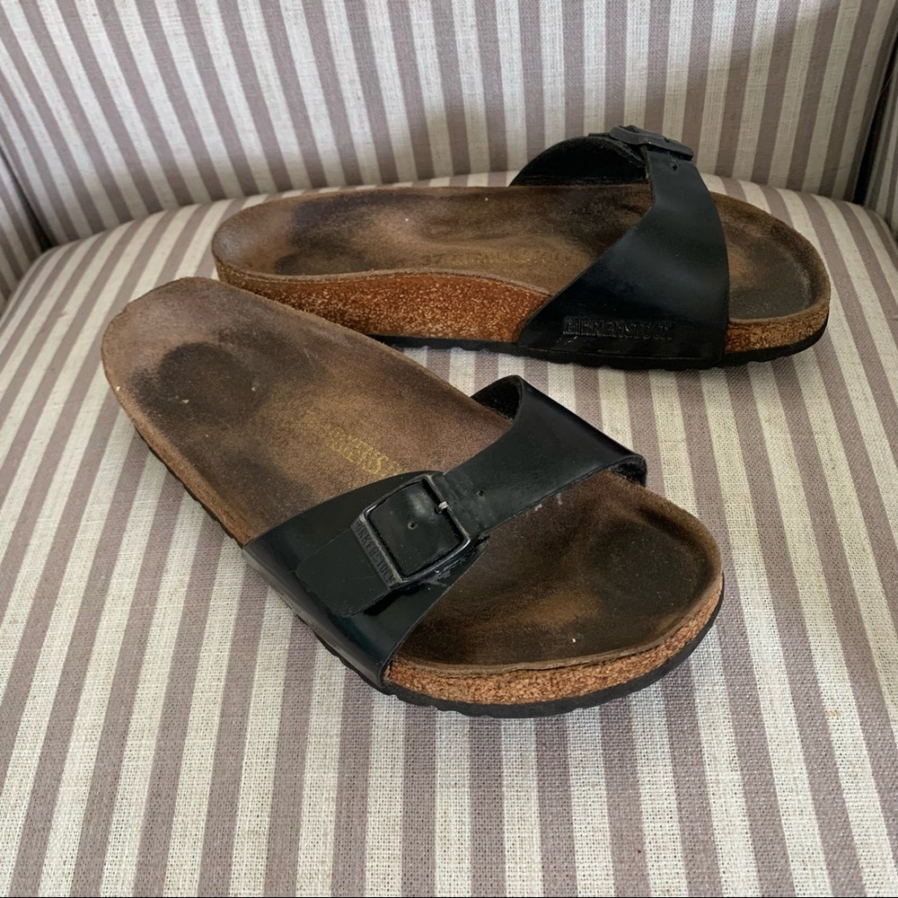 Birkenstock ‘Madrid’ Black Patent Sz 37